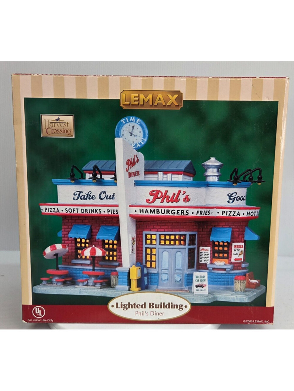 Lemax Phil’s Diner 85688 Factory Sealed Retired 2008 Lighted Building NIB
